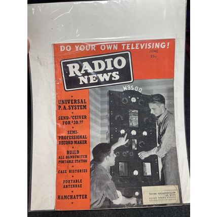 2 Radio News Magazines Special Receiver/Televising 1939 March/June John F Rider