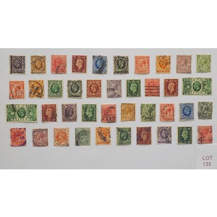 BRITISH STAMPS - VARIOUS DENOMINATIONS. LOT 135. (see description)