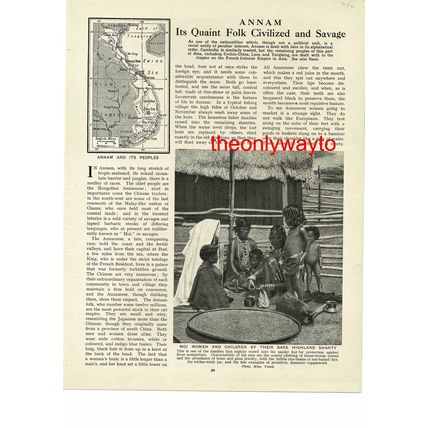 Ceremony In Town & Hill Village, Annam (Vietnam), Book Illustration, c1930