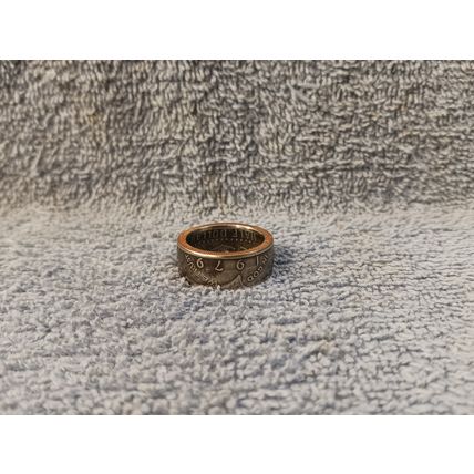 1979 Kennedy Half Dollars size 9 coin ring handmade mixed metals (A)