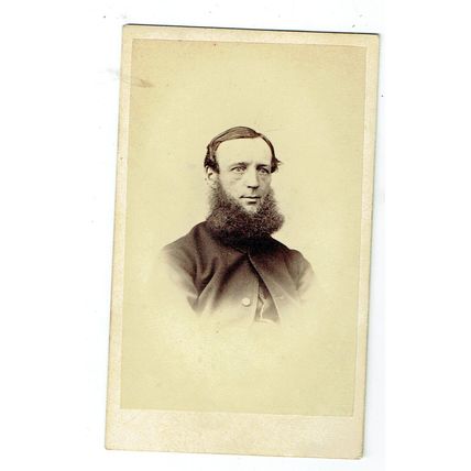 Victorian cdv photo portrait bearded man Fareham photographer