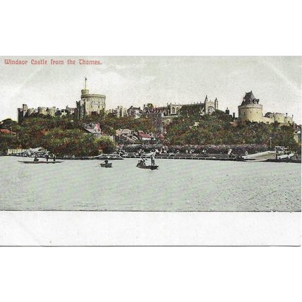 WINDSOR CASTLE From the Thames - Berkshire - Early 1900's Postcard