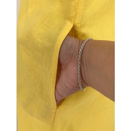 Soft Surroundings Daydream Embroidered Linen Blend Maxi Dress Pocket Yellow Sz.M