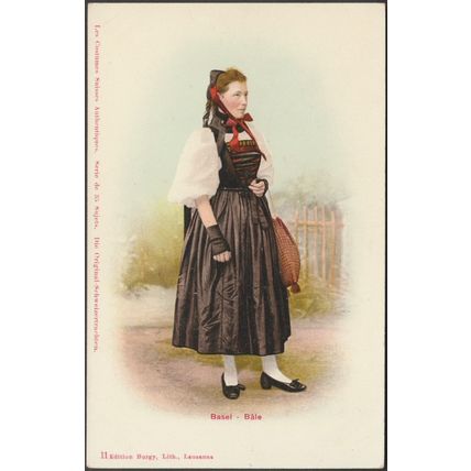 Costumes Suisses, Basel - Bâle, c.1900-05 - Edition Burgy CPA