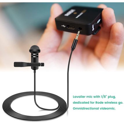 2 Pack Lavalier Microphone Compatible with DJI Mic 2 & Rode Wireless Pro/Wireles
