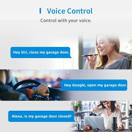 Smart Garage Door Opener Remote, Compatible with Apple Homekit, Amazon Alexa, Go