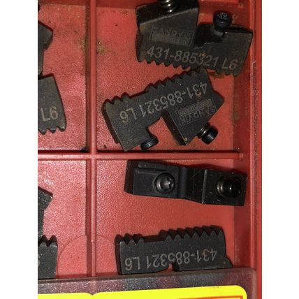 lot 10 SANDVIK 431-885321 L6,6E0926410 INSERT HOLDERS CLAMPS,EM