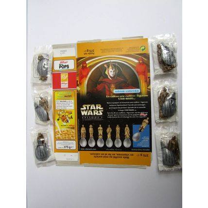 Kellogg`s - Corn Pops (France) 1999 Star Wars Spoons Cereal Box Set of 6 Sealed