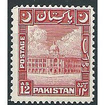 Pakistan 1949 SG51 12a Scarlet Mounted Mint ..