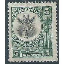 Tanganyika 1925 SG89 5c Green Mounted Mint ... .