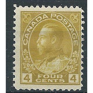 Canada 1922 SG249 4c Olive-Yellow Mounted Mint . ..