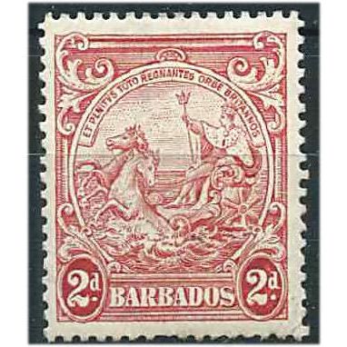 Barbados 1941 SG250c 2d Claret Mounted Mint . ..