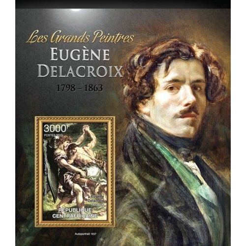 CENTRAL AFRICA 2013 SHEET MNH DELACROIX ART PAINTINGS ARTE PINTURAS 1A