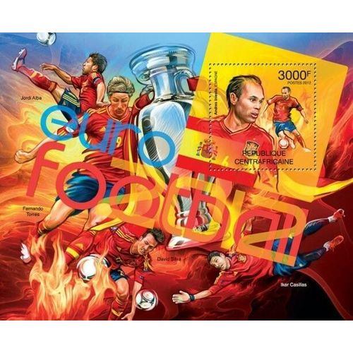 CENTRAL AFRICA 2012 SHEET MNH EUROCUP FOOTBALL SPORTS SOCCER 1A