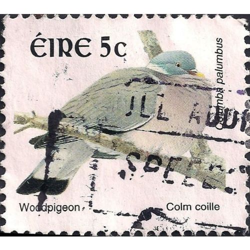 EIRE, BIRDS, Wood pigeon, white 2002, 5c