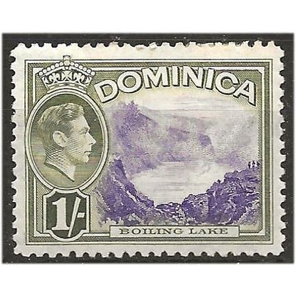 Dominica 1938 SG106 1/- Violet & Olive-Green Mounted Mint . .. .