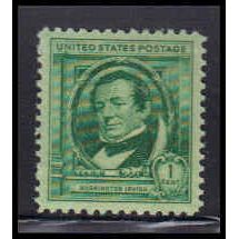 859 1c Washington Irving Fine Plus MNH KA2159