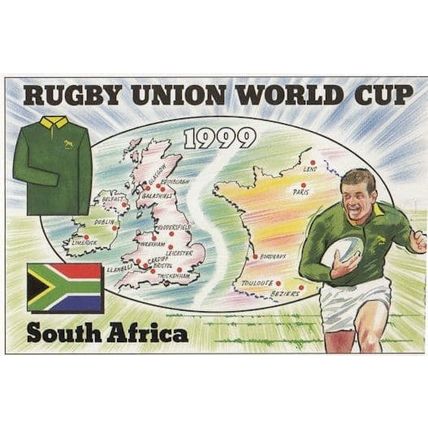 South Africa Stadium Map Rugby World Cup Uniform Postcard
