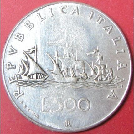 500 Lire, Italy. Challenge Coin, Souvenir. REPLICA. 92.