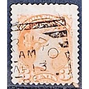 Canada 1870 SG80 3c Pale Rose-Red Good+ Used ..