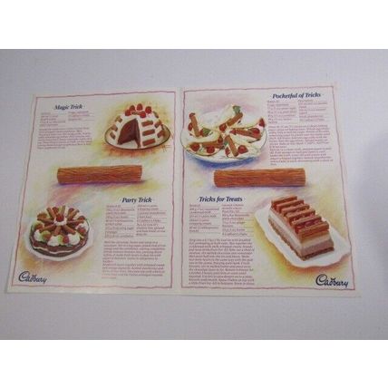 The Cadbury`s Flake Recipe Pamphlet Menu D0113 size 22x17.5cms folded (P1)