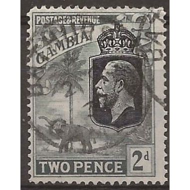 Gambia 1922 SG126 2d Grey Very Fine Used .