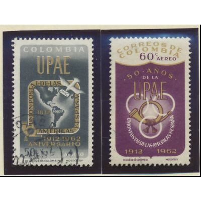 Colombia Stamps Scott #C445 To C446, Used