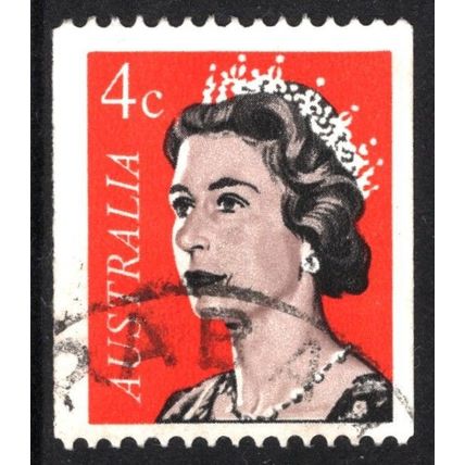 AUSTRALIA 1966: QUEEN ELIZABETH II DEFINITIVES - 4c COIL STAMP USED (G2)