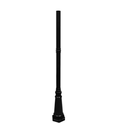 GAMA SONIC Imperial Cast Aluminum 79" Outdoor Weather Resistant Black Lamp Post