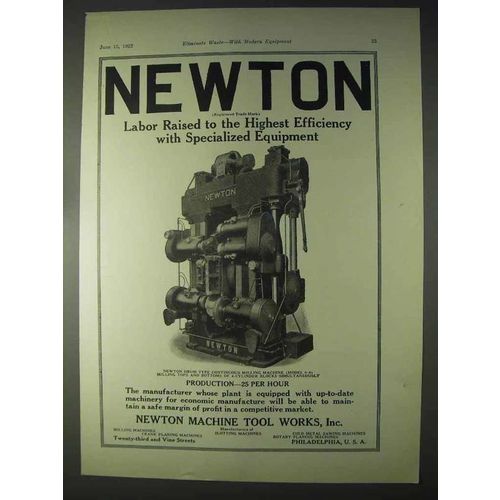 1922 Newton Drum Type Continuous Milling Machine 0-4 Ad