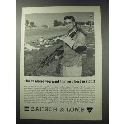 1964 Bausch & Lomb Optics Ad - Very Best in Sight