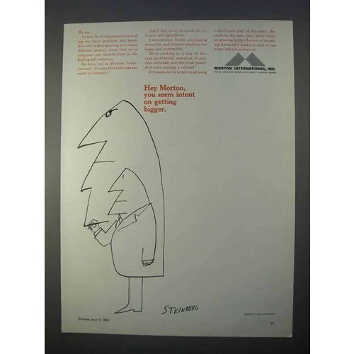 1966 Morton International Salt Ad - Saul Steinberg - Seem Intent