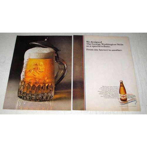 1969 Schaefer Beer Ad - George Washington Stein