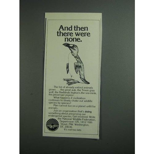 1984 National Wildlife Federation Ad - There Were None