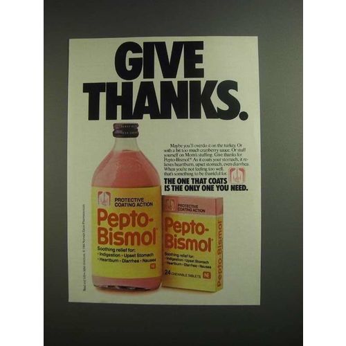 1984 Pepto-Bismol Medicine Ad - Give Thanks