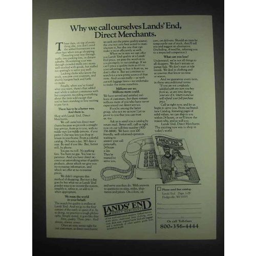 1985 Lands' End Fashion Ad - Diret Merchants