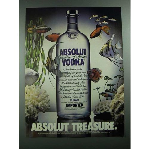 1988 Absolut Vodka Ad - Absolut Treasure