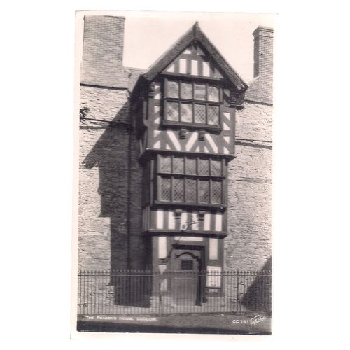 THE READER'S HOUSE, LUDLOW, SHROPSHIRE. unused postcard Walter Scott pub. =