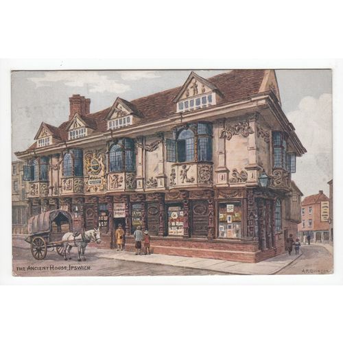 The Ancient House Ipswich 1939 A R Quinton Art Postcard 3179