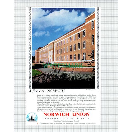 (X227) Norwich Union Insurance Advert - 1961 Clip