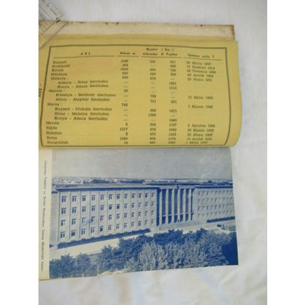 TCDD Turkey Train Timetable Amtliches Kursbuch TÜRKEI Indicateur officiel 1953