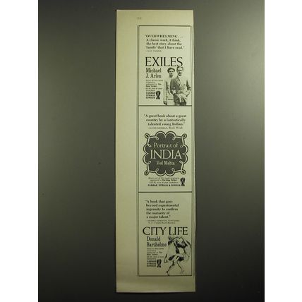 1970 Farrar, Straus & Giroux Books Advertisement - Exiles by Michael J. Arlen