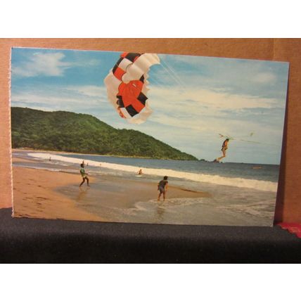 PARAGLIDING, IXTAPA, GUERRERO, MEXICO used postcard. 1979 pm =