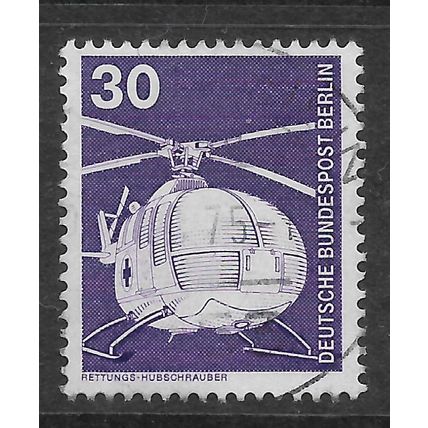 GERMANY 1975 30pf LILAC RESCUE HELICOPTER SG 1742 FINE USED#