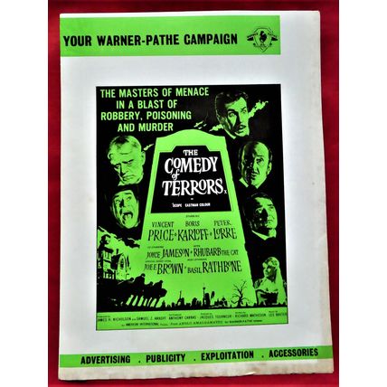 COMEDY OF TERRORS, The (1964) vintage UK pressbook ***Vincent Price***