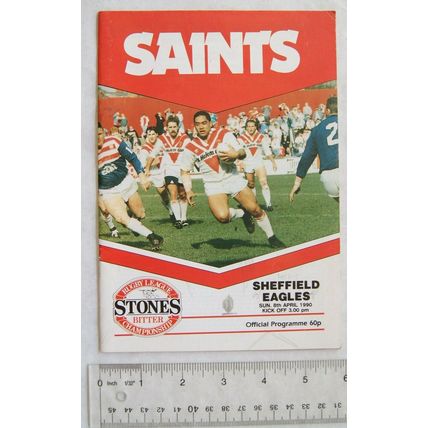 1990 programme St. Helens v. Sheffield Eagles