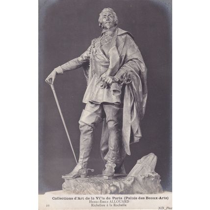 Henri Allouard Richelieu A La Rochelle French Statue Postcard