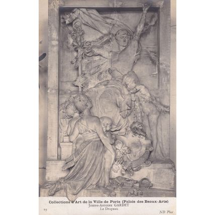 Joseph Gardet Le Drapeau French Statue Sculpture Rare Postcard