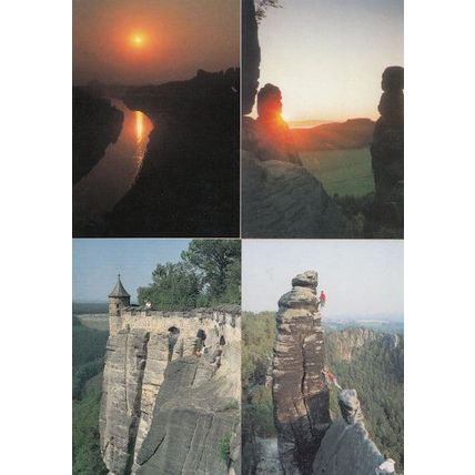 Elbsandsteingebirge Elbe Sandstone Mountains Germany Bohemian 4x Postcard s
