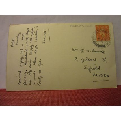 GUEST HOUSE, HOPE, DERBYSHIRE. used vintage postcard RP 1942 pm =